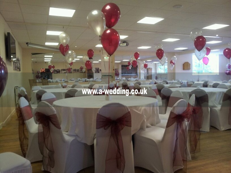helium balloons for a wedding